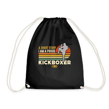 Kickboxer A Short Story I Am A Kickboxing Lover - Drawstring Bag - black - Front