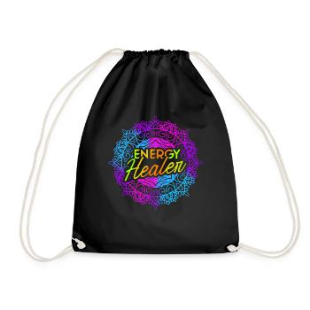 Chakra Guérison Holistique Mains Guérisseur Énergétique Reiki - Sac de sport léger - noir - Devant