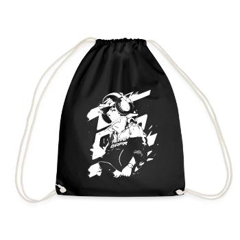 Le cool Cyberpunk Style Anime Boy Otaku de Shibuya - Sac de sport léger - noir - Devant