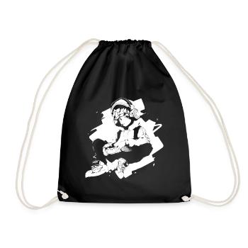 Le cool Cyberpunk Style Anime Boy Otaku de Shibuya - Sac de sport léger - noir - Devant