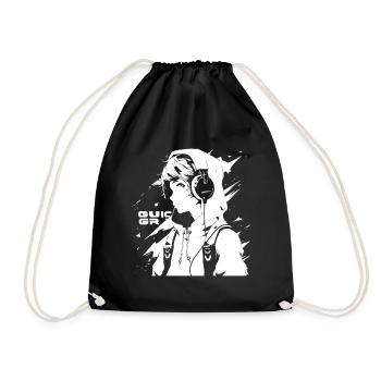 Shibuya's cool Cyberpunk Style Anime Boy Otaku - Turnbeutel - Schwarz - Vorne