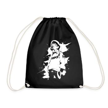 Le cool Cyberpunk Style Anime Boy Otaku de Shibuya - Sac de sport léger - noir - Devant