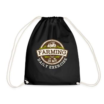 L’agriculture est mon exercice quotidien Biobauer Bauer - Sac de sport léger - noir - Devant