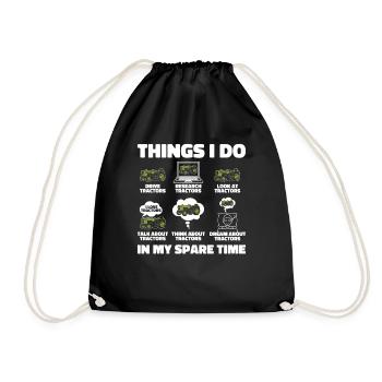 Ce que je fais pendant mon temps libre Agriculteur Agriculture - Sac de sport léger - noir - Devant