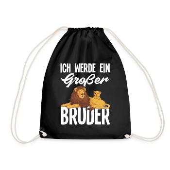 Der Große Bruder Löwen Geschenk Sohn - Turnbeutel - Schwarz - Vorne