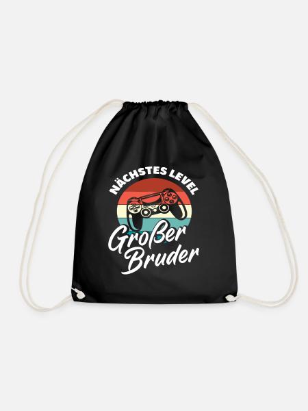 Nächstes Level Großer Bruder Retro Gamer Gaming - Turnbeutel - Schwarz