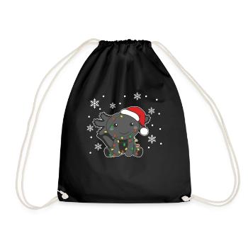 Axolotl Noël Hiver Animaux Axolotls - Sac de sport léger - noir - Devant