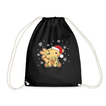 Axolotls Noël Hiver Animaux Axolotls - Sac de sport léger - noir - Devant