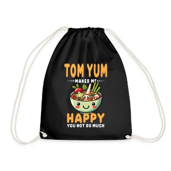 Tom Yum Soup Enthusiast Künstlerisches Design für Thai - Turnbeutel - Schwarz - Vorne