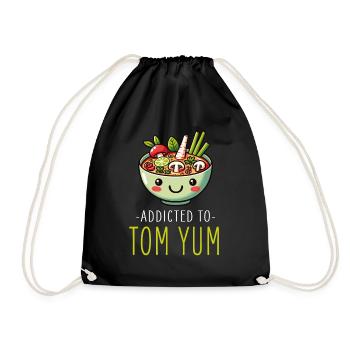 Tom Yum Soup Enthusiast Artistic Design For Thai - Drawstring Bag - black - Front