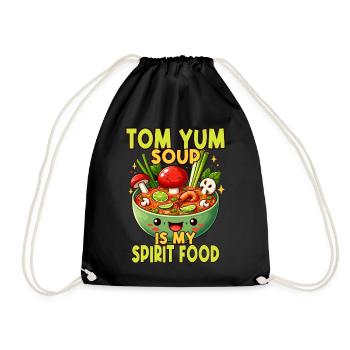 Tom Yum Soup Spirit - A Unique Design for Thai - Drawstring Bag - black - Front