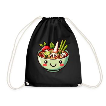 Tom Yum Soup Delight - Authentische thailändische Küche - Turnbeutel - Schwarz - Vorne