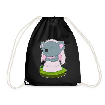 Koala Bridal Veil Wedding - Drawstring Bag - black - Front