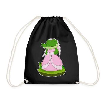 Crocodile voile de mariée mariage - Sac de sport léger - noir - Devant
