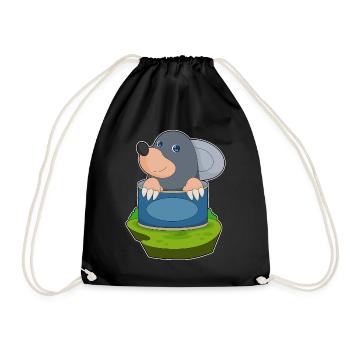 Mole Tin - Drawstring Bag - black - Front