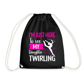 Majorette Gymnastics Majorettes Baton Twirling - Drawstring Bag - black - Front