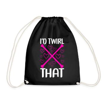 Majorette Gymnastics Majorettes Baton Twirling - Drawstring Bag - black - Front