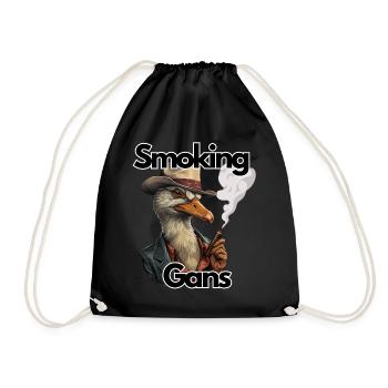 Tuxedo Goose, Humor, Fun Fun, - Drawstring Bag - black - Front