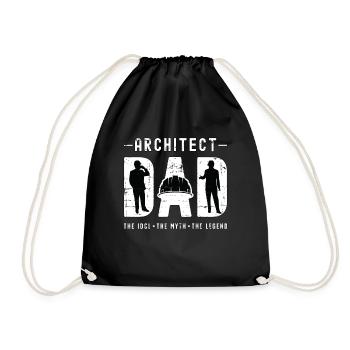 Architect Dad The Idol The Myth The Architecture - Drawstring Bag - black - Front