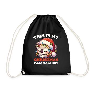 Pyjama de Noël Koala Koalas - Sac de sport léger - noir - Devant
