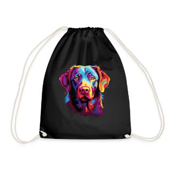 Wasserfarben Farbenfroher Chesapeake Bay Retriever - Turnbeutel - Schwarz - Vorne