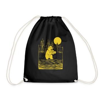 Ours, Photographe de paysage, Photographe de nature - Sac de sport léger - noir - Devant