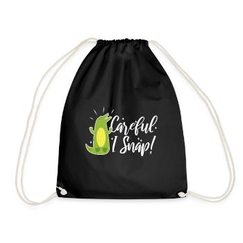 Careful i snap alligator - Turnbeutel - Schwarz - Vorne