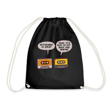 80s Retro CostumeThemed Party Costume 90s Party - Drawstring Bag - black - Front