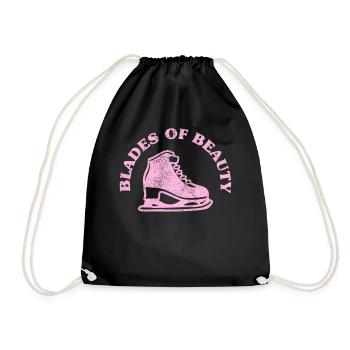 Figure Skater Figure Skating Club Girl Ice Skating - Drawstring Bag - black - Front