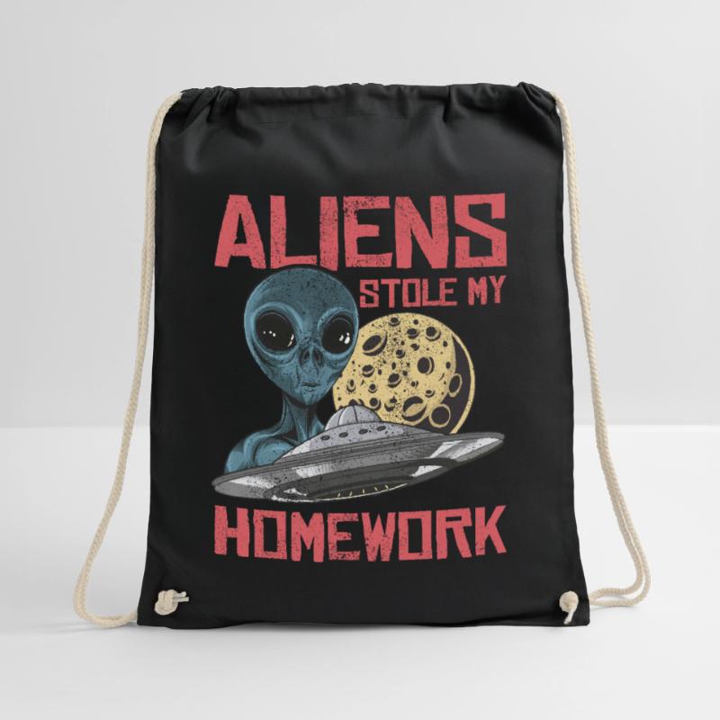 Alien, UFO, UAP, Space, Space Flying Object Drawstring Bag