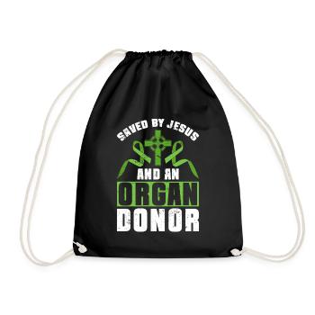 Organ Donor Organ Transplant Organ Donation - Drawstring Bag - black - Front