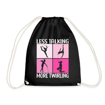 Majorette Gymnastics Majorettes Baton Twirling - Drawstring Bag - black - Front