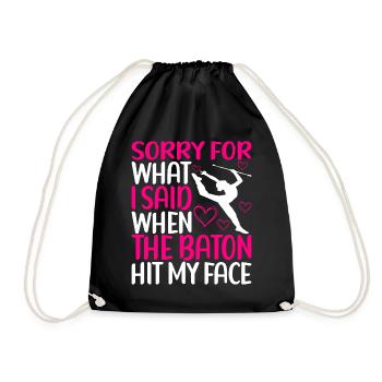 Majorette Gymnastics Majorettes Baton Twirling - Drawstring Bag - black - Front