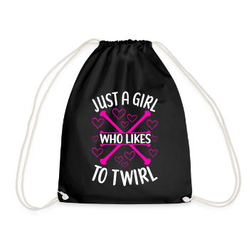 Majorette Gymnastics Majorettes Baton Twirling - Drawstring Bag - black - Front