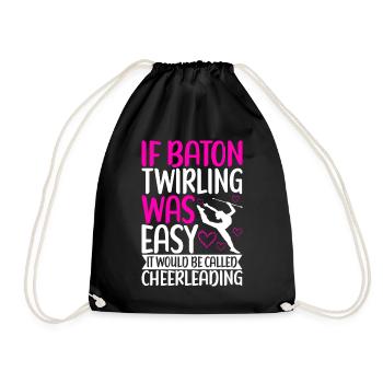Majorette Gymnastics Majorettes Baton Twirling - Drawstring Bag - black - Front