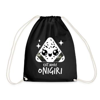 Mignon Kawaii Onigiri Japonais Rice Balls Graphique - Sac de sport léger - noir - Devant