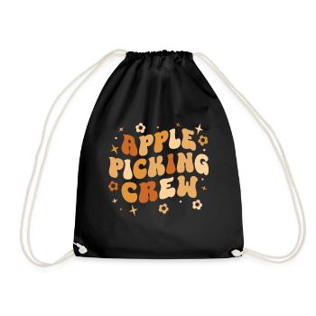 Apple Picking Season Harvest Crew Apple Picking - Drawstring Bag - black - Front