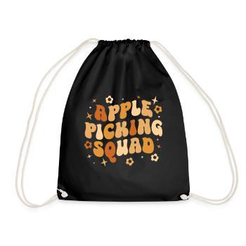 Apple Picking Season Harvest Crew Apple Picking - Drawstring Bag - black - Front