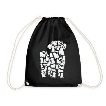 Caniche Chien Maman Caniche Papa - Sac de sport léger - noir - Devant