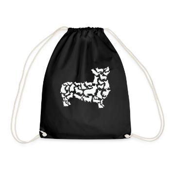 Pembroke Welsh Corgi Dog Mom Pembroke Welsh Corgi - Drawstring Bag - black - Front