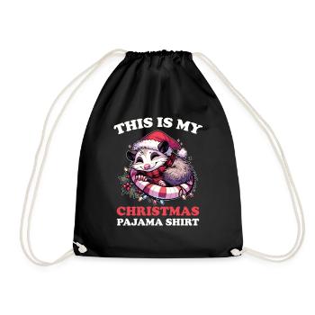 Opossum Pyjama de Noël Opossums - Sac de sport léger - noir - Devant