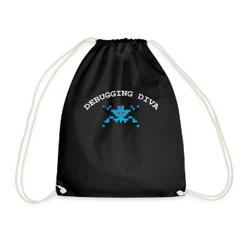 Debugging Diva Coding Debugger Hacker - Turnbeutel - Schwarz - Vorne