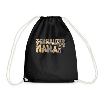 Zwergschnauzer Groovy Schnauzer Mama - Turnbeutel - Schwarz - Vorne