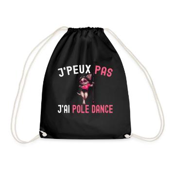 Je Peux Pas J'ai Pole Dance Pole Danseuse Humour - Sac de sport léger - noir - Devant