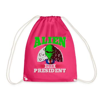 Alien, UFO, UAP, Space, Weltraum Flugobjekt - Turnbeutel - Fuchsia - Vorne