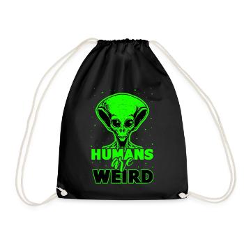 Alien, UFO, UAP, Space, Weltraum Flugobjekt - Turnbeutel - Schwarz - Vorne