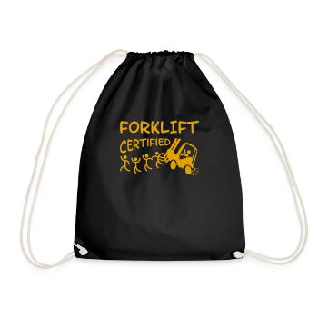 Forklift Driver Warehouse Manager Warehouse Manager Occupations - Drawstring Bag - black - Front