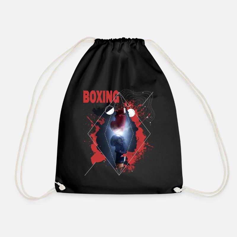 Boxen Boxing Boxer Boxhandschuhe Boxkampf Boxring - Turnbeutel - Schwarz