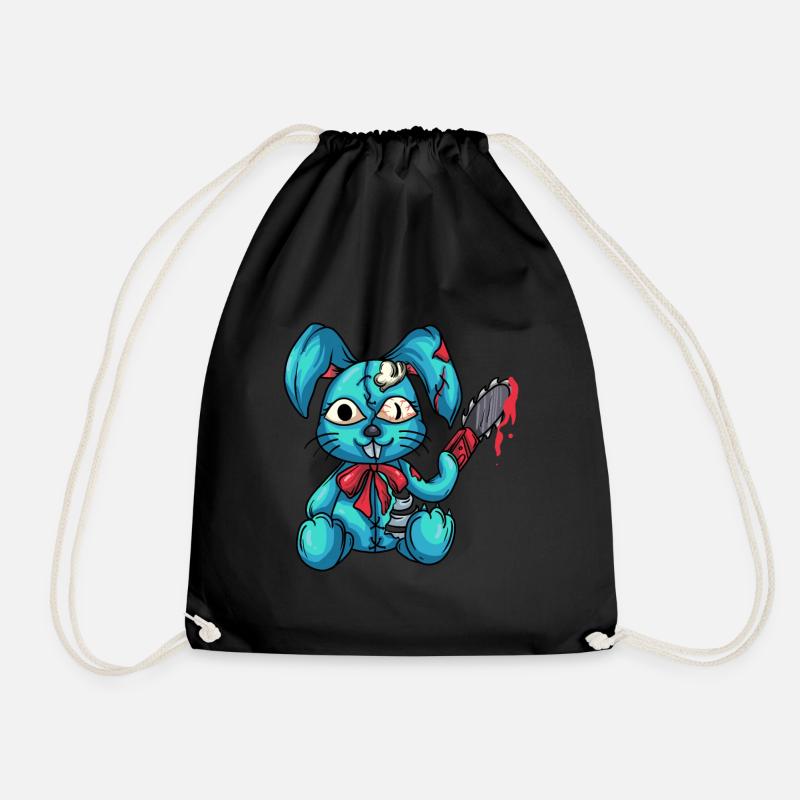 Hasen Dämon Gothic Kawaii - Turnbeutel - Schwarz