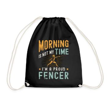 Le matin de l’escrimeur n’est pas mon heure, je suis un combattant à l’épée - Sac de sport léger - noir - Devant